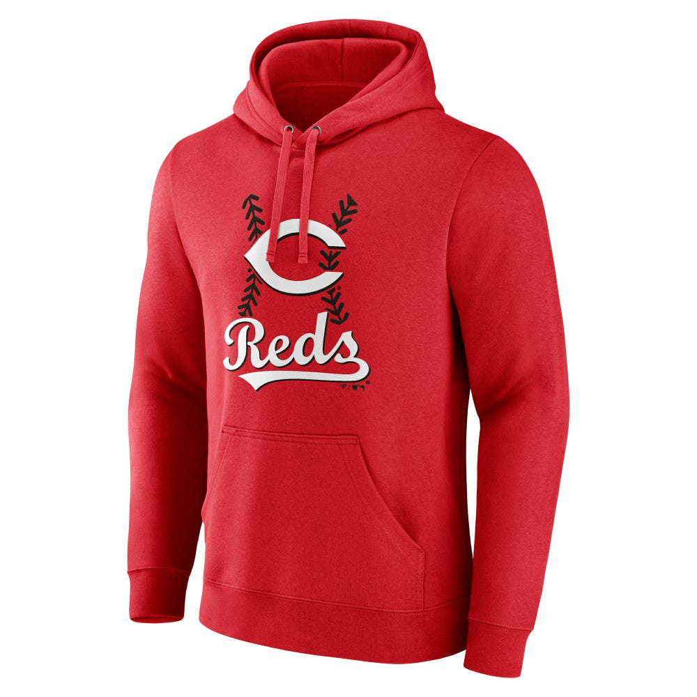 Elly De La Cruz Cincinnati Reds Name & Number Fastball Pullover Hoodie - Red - MLB Lifestyle