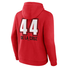 Elly De La Cruz Cincinnati Reds Name & Number Fastball Pullover Hoodie - Red - MLB Lifestyle