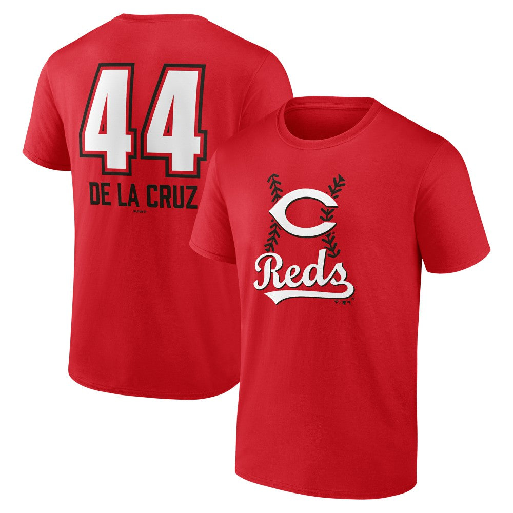 Elly De La Cruz Cincinnati Reds Name & Number Fastball T-Shirt - Red - MLB Lifestyle