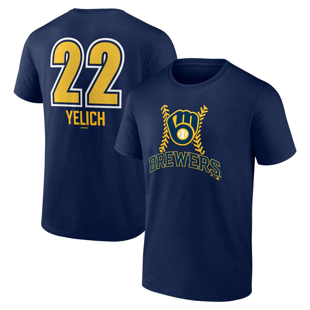 Christian Yelich Milwaukee Brewers Name & Number Fastball T-Shirt - Navy - MLB Online