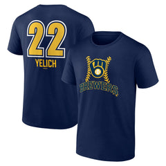 Christian Yelich Milwaukee Brewers Name & Number Fastball T-Shirt - Navy - MLB Online