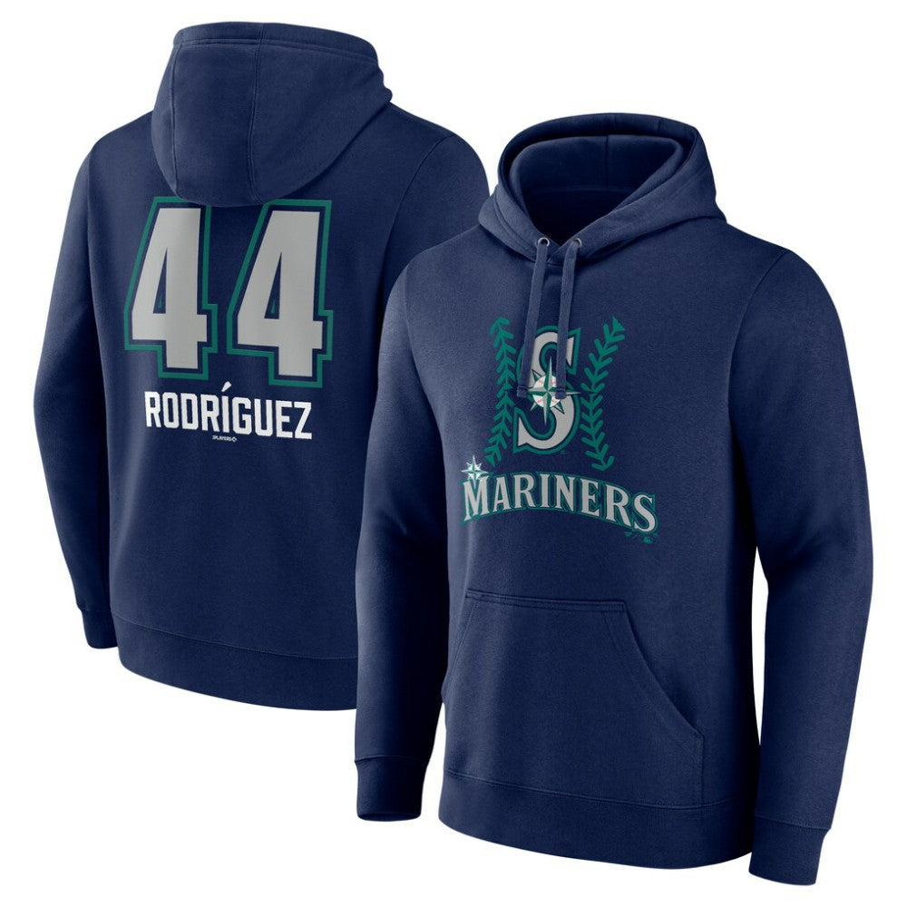 Julio Rodríguez Seattle Mariners Name & Number Fastball Pullover Hoodie - Navy - MLB Discount