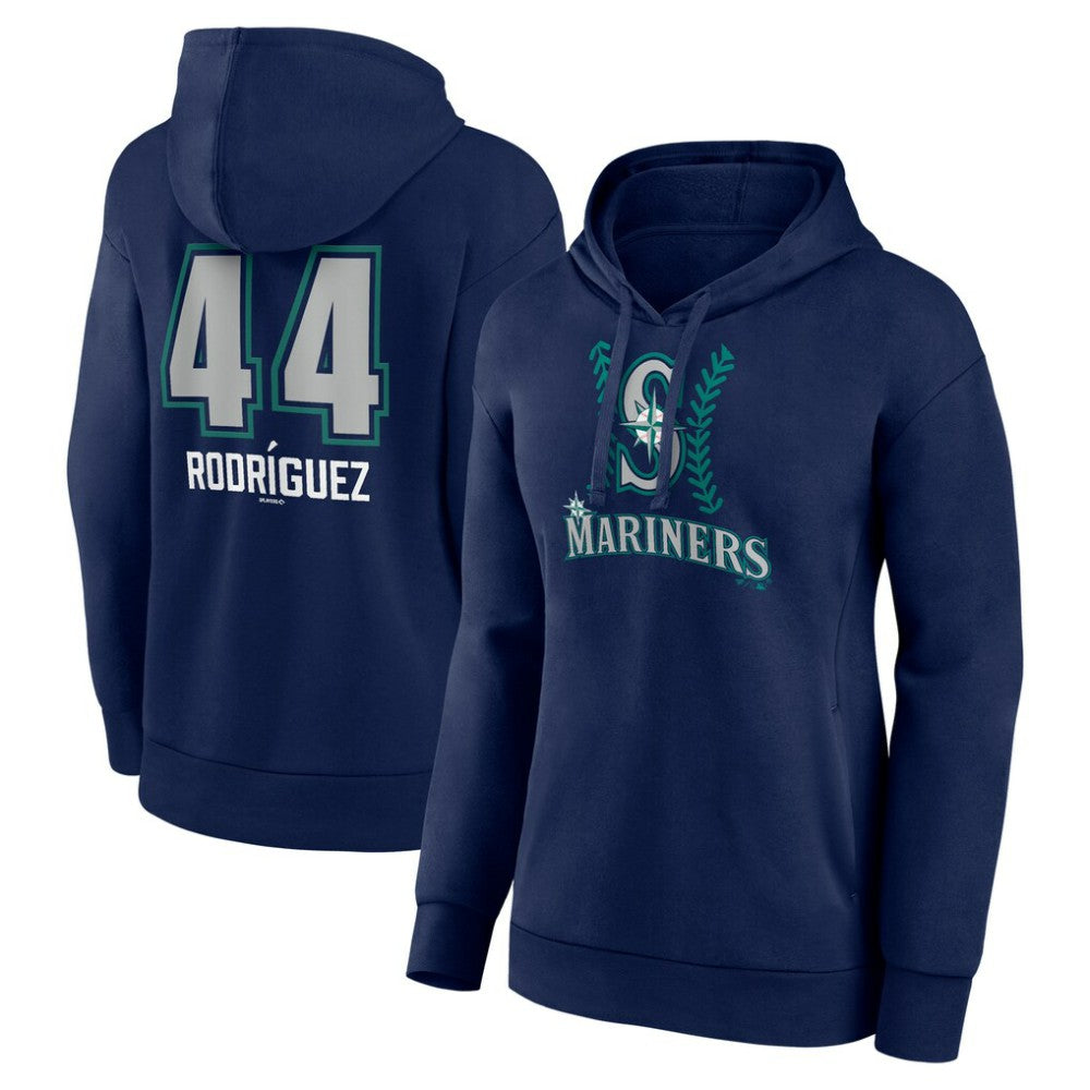 Julio Rodríguez Seattle Mariners Women's Name & Number Fastball Pullover Hoodie - Navy - MLB Discount