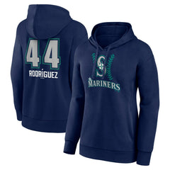 Julio Rodríguez Seattle Mariners Women's Name & Number Fastball Pullover Hoodie - Navy - MLB Discount
