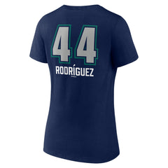 Julio Rodríguez Seattle Mariners Women's Name & Number Fastball V-Neck T-Shirt - Navy - MLB Sale