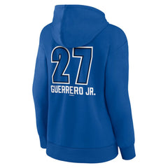 Vladimir Guerrero Jr. Toronto Blue Jays Women's Name & Number Fastball Pullover Hoodie - Royal - MLB Lifestyle