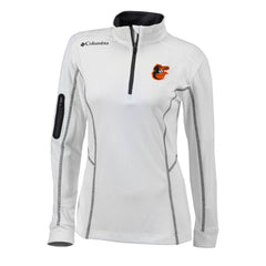 Baltimore Orioles Columbia Women's Omni-Wick Shotgun Quarter-Zip Pullover Top - White - Columbia Sale
