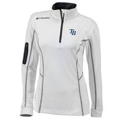 Tampa Bay Rays Columbia Women's Omni-Wick Shotgun Quarter-Zip Pullover Top - White - Columbia Discount