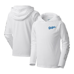 Los Angeles Dodgers Columbia Youth Terminal Tackle Long Sleeve Hoodie T-Shirt - White - Columbia Lifestyle