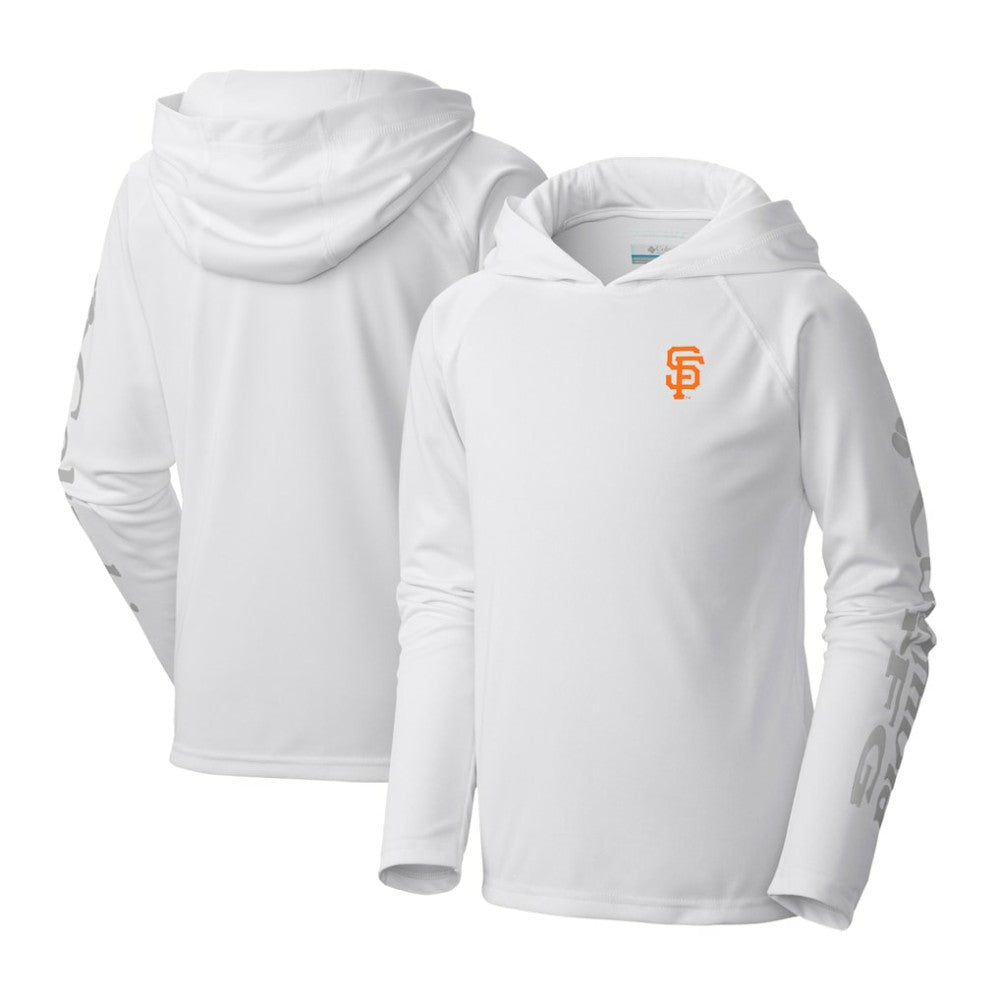 San Francisco Giants Columbia Youth Terminal Tackle Long Sleeve Hoodie T-Shirt - White - Columbia Discount