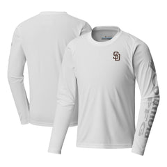 San Diego Padres Columbia Youth Terminal Tackle Long Sleeve T-Shirt - White - Columbia Sale