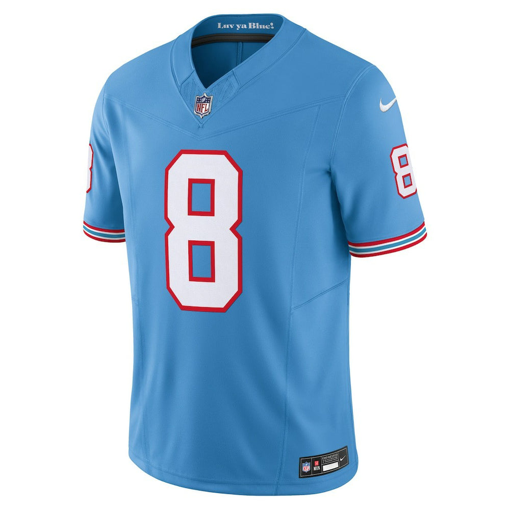 Nike Will Levis Tennessee Titans Alternate Oilers Throwback Vapor F.U.S.E. Limited Jersey Light Blue