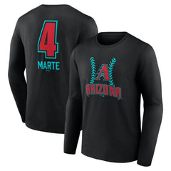 Ketel Marte Arizona Diamondbacks Name & Number Fastball Long Sleeve T-Shirt - Black - MLB on Sale