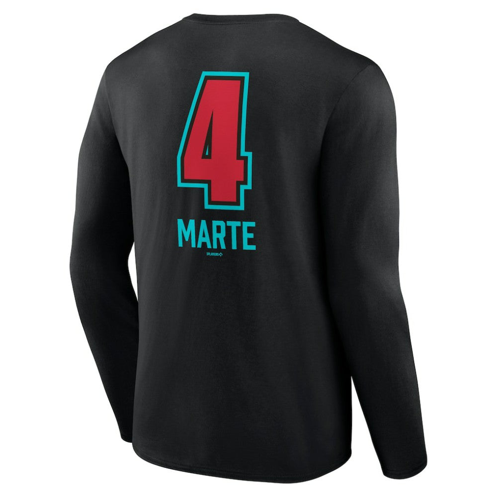 Ketel Marte Arizona Diamondbacks Name & Number Fastball Long Sleeve T-Shirt - Black - MLB on Sale