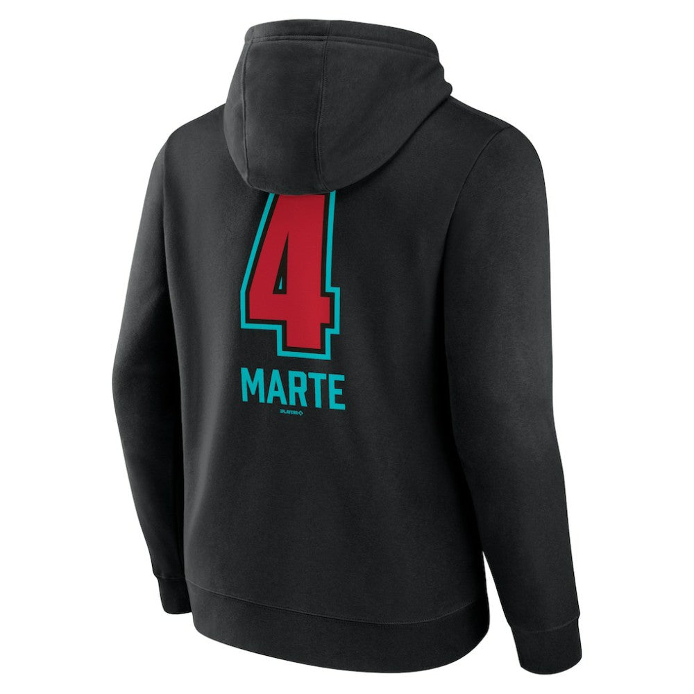 Ketel Marte Arizona Diamondbacks Name & Number Fastball Pullover Hoodie - Black - MLB on Sale
