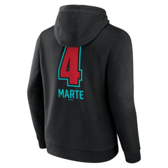 Ketel Marte Arizona Diamondbacks Name & Number Fastball Pullover Hoodie - Black - MLB on Sale