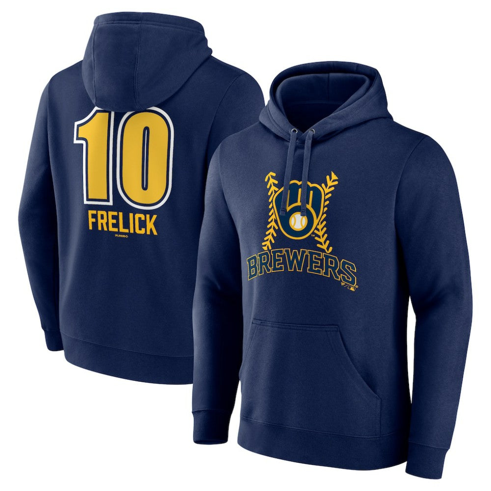 Sal Frelick Milwaukee Brewers Name & Number Fastball Pullover Hoodie - Navy - MLB Online