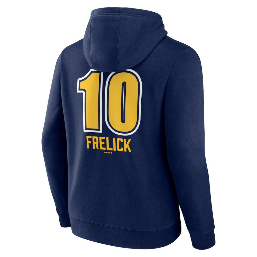Sal Frelick Milwaukee Brewers Name & Number Fastball Pullover Hoodie - Navy - MLB Online