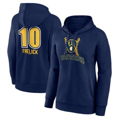 Sal Frelick Milwaukee Brewers Women's Name & Number Fastball Pullover Hoodie - Navy - MLB Sale