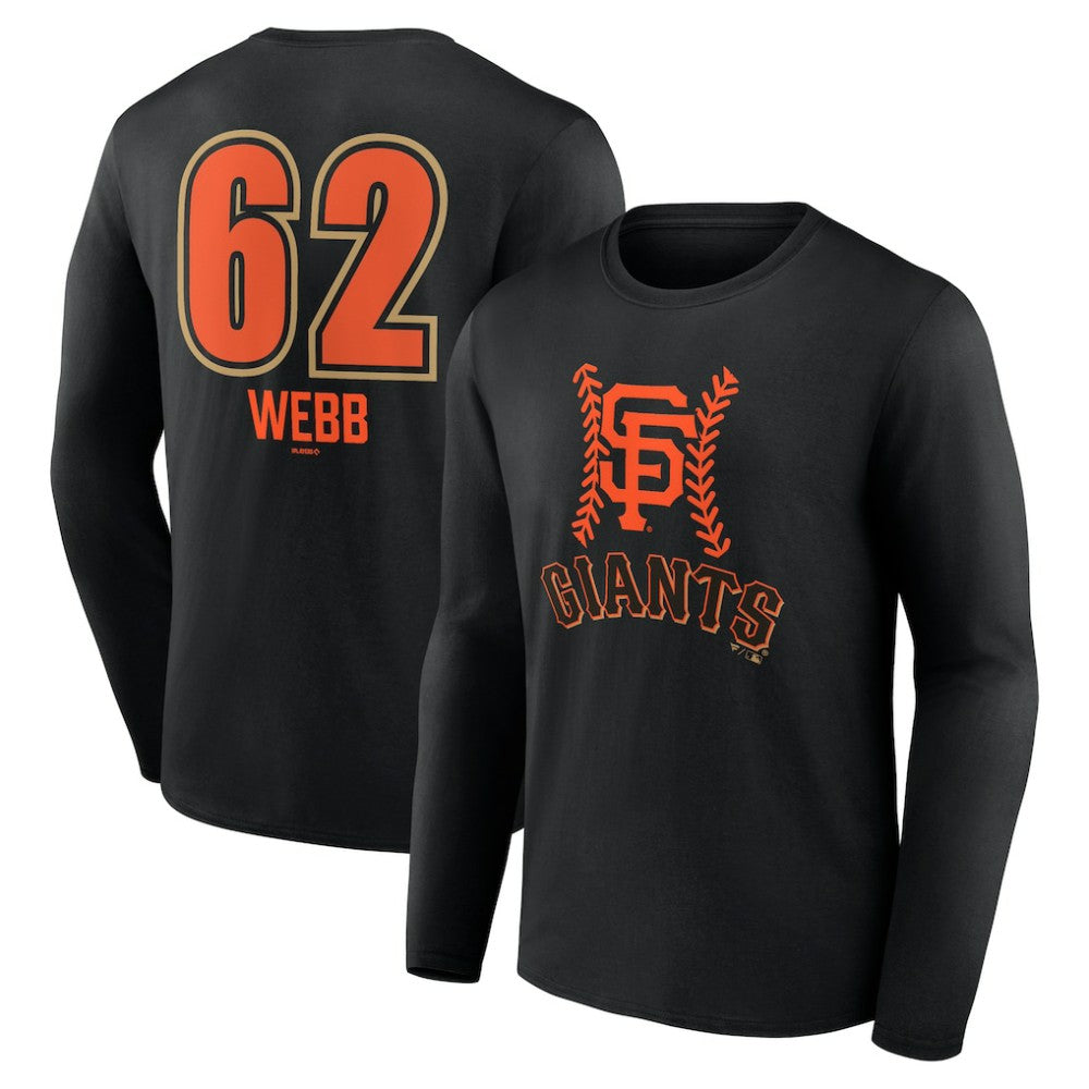 Logan Webb San Francisco Giants Name & Number Fastball Long Sleeve T-Shirt - Black - MLB Online