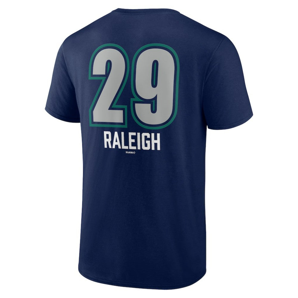Cal Raleigh Seattle Mariners Name & Number Fastball T-Shirt - Navy - MLB Sale