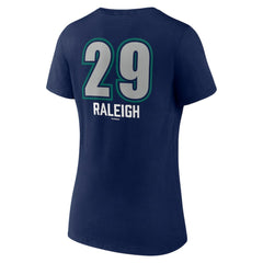 Cal Raleigh Seattle Mariners Women's Name & Number Fastball V-Neck T-Shirt - Navy - MLB Online