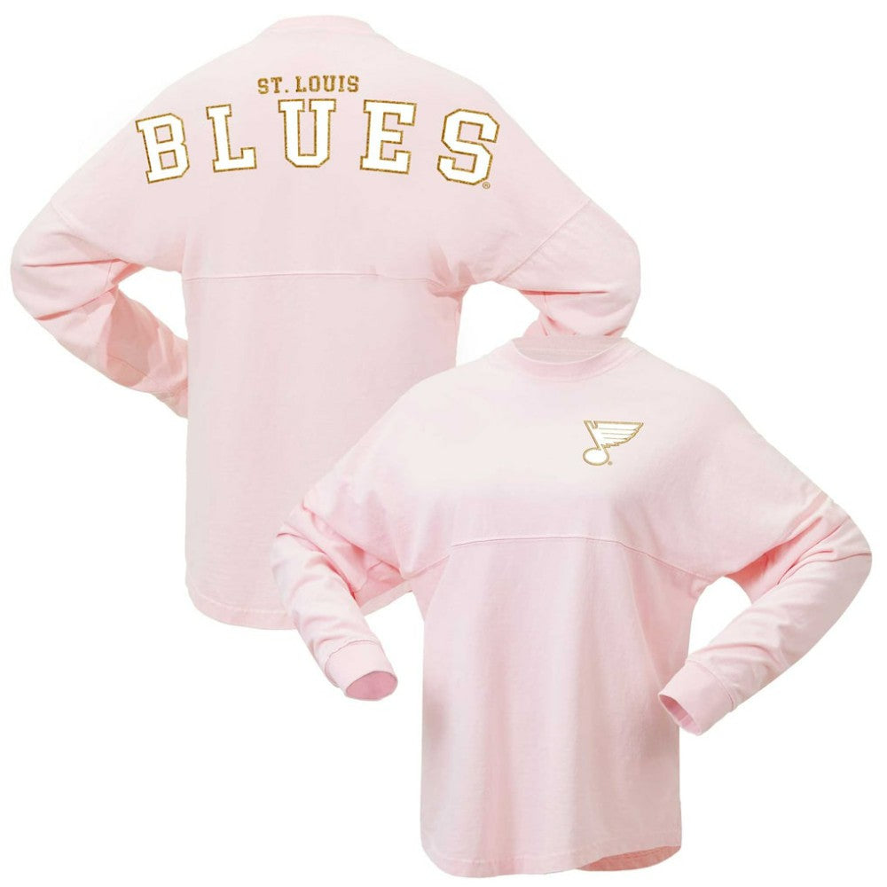 St. Louis Blues Fanatics Women's Spirit Jersey Long Sleeve T-Shirt - Pink - NHL 201279773