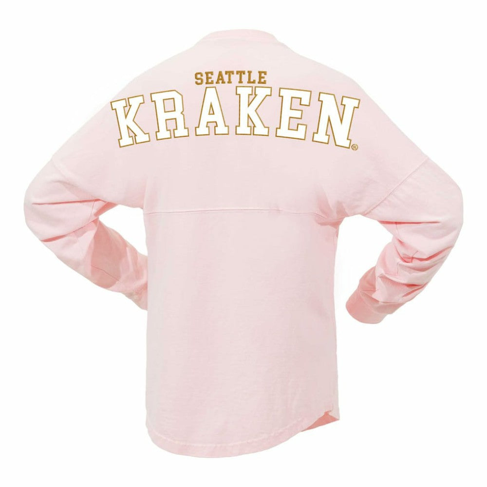 Seattle Kraken Fanatics Women's Spirit Jersey Long Sleeve T-Shirt - Pink - NHL 201279775