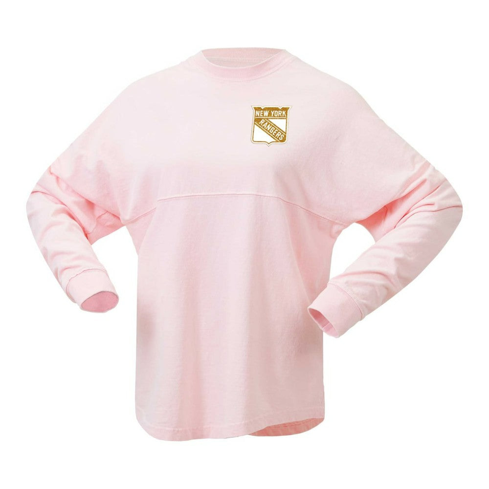 New York Rangers Fanatics Women's Spirit Jersey Long Sleeve T-Shirt - Pink - NHL 201279778