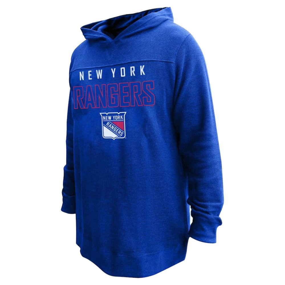 Mika Zibanejad New York Rangers Profile Women's Plus Size Name & Number Thermal Pullover Hoodie - Blue - NHL 201279780