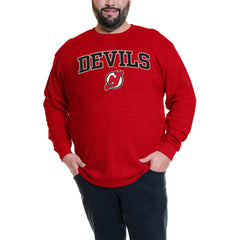 Jack Hughes New Jersey Devils Profile Big & Tall Name & Number Thermal Pullover Sweatshirt - Red - NHL 201279788