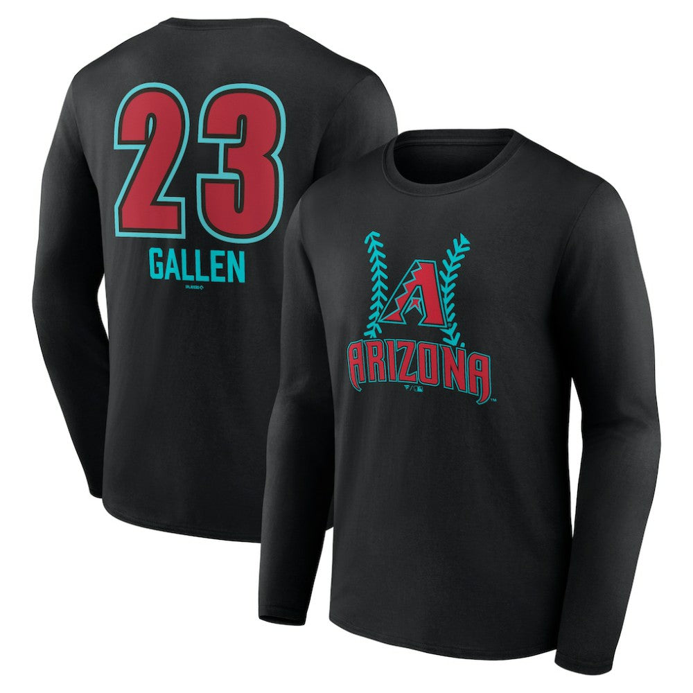 Zac Gallen Arizona Diamondbacks Name & Number Fastball Long Sleeve T-Shirt - Black - MLB Online