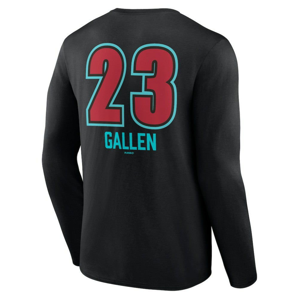Zac Gallen Arizona Diamondbacks Name & Number Fastball Long Sleeve T-Shirt - Black - MLB Online