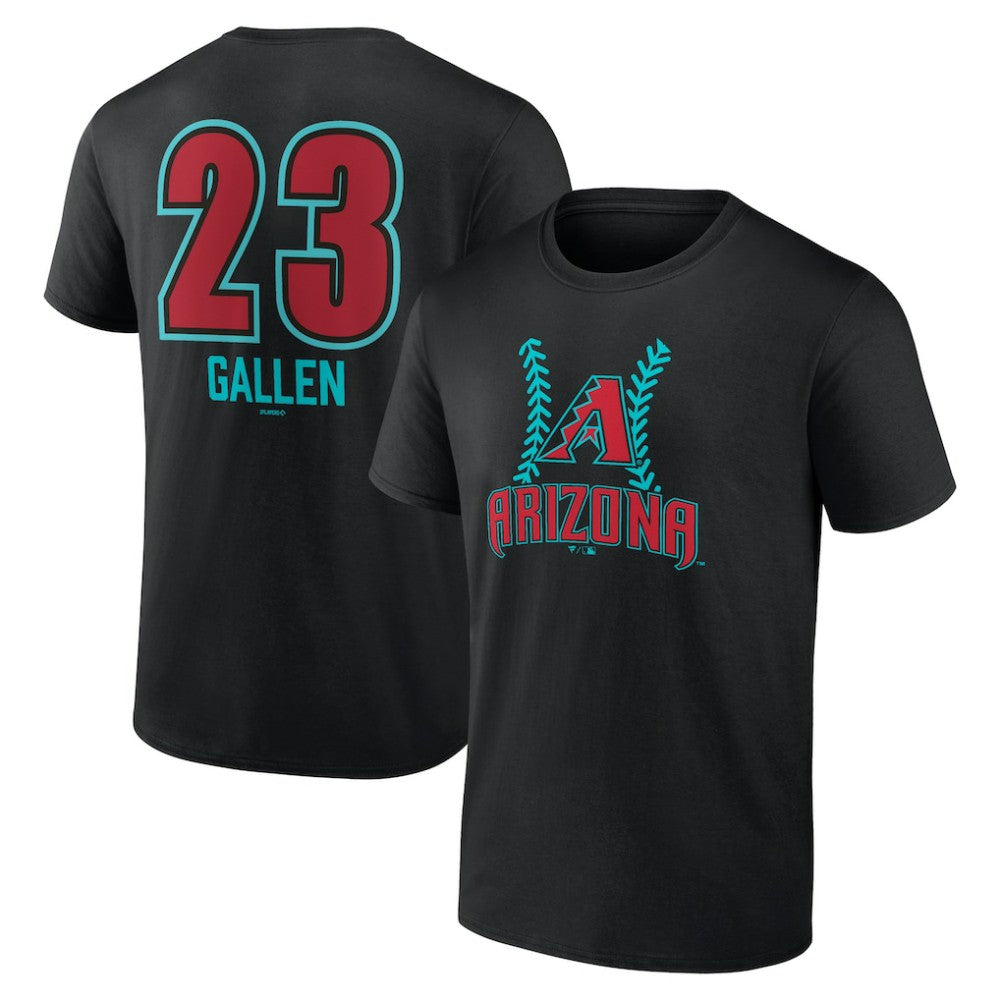 Zac Gallen Arizona Diamondbacks Name & Number Fastball T-Shirt - Black - MLB Discount
