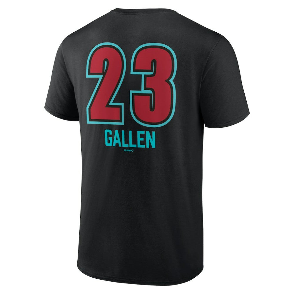 Zac Gallen Arizona Diamondbacks Name & Number Fastball T-Shirt - Black - MLB Discount
