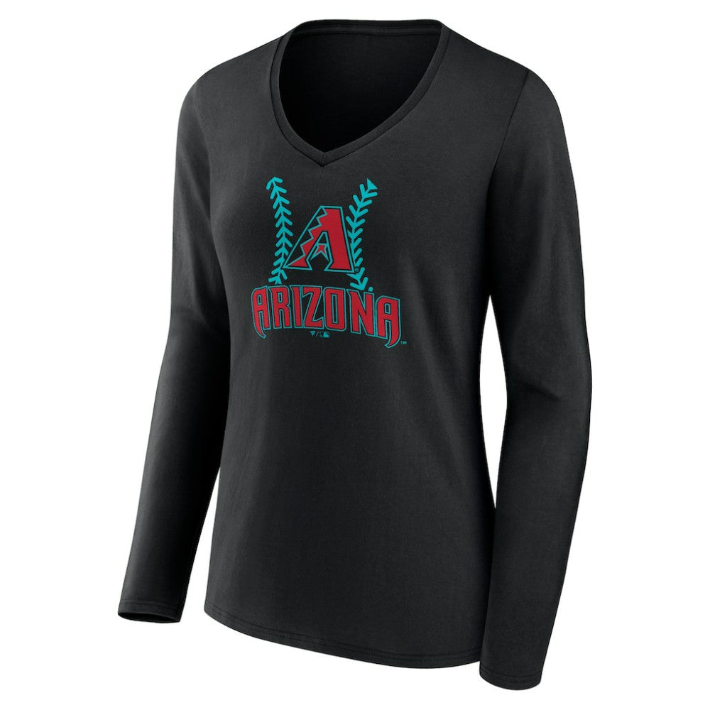 Zac Gallen Arizona Diamondbacks Women's Name & Number Fastball V-Neck Long Sleeve T-Shirt - Black - MLB Online