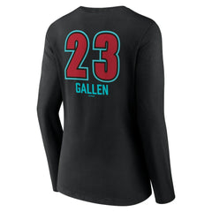 Zac Gallen Arizona Diamondbacks Women's Name & Number Fastball V-Neck Long Sleeve T-Shirt - Black - MLB Online