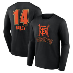 Patrick Bailey San Francisco Giants Name & Number Fastball Long Sleeve T-Shirt - Black - MLB Discount