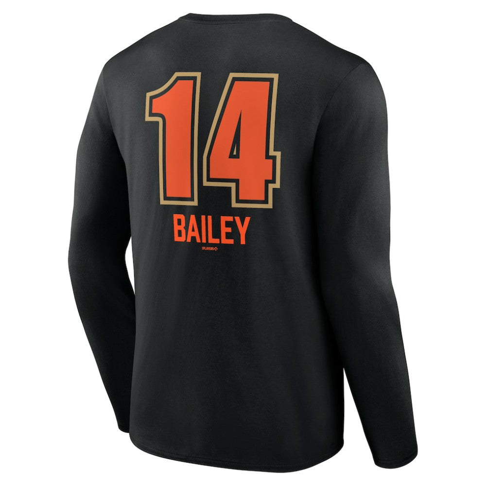 Patrick Bailey San Francisco Giants Name & Number Fastball Long Sleeve T-Shirt - Black - MLB Discount