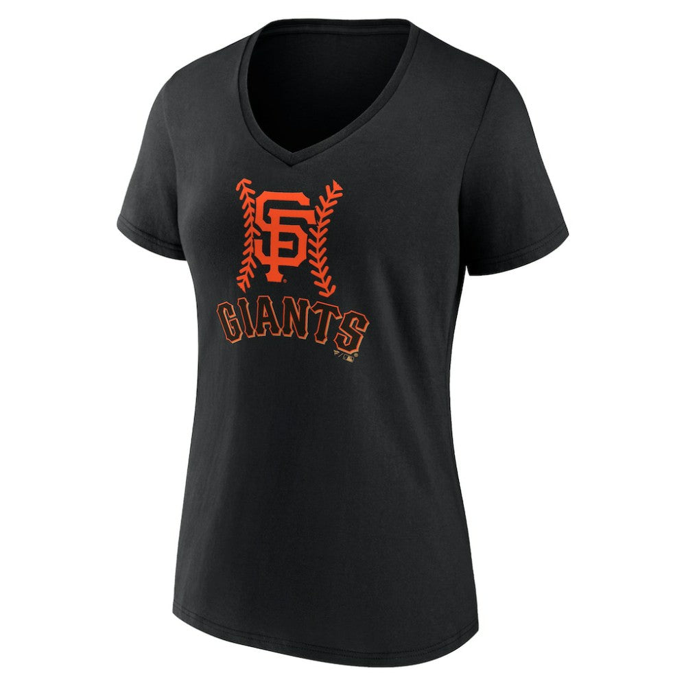 Patrick Bailey San Francisco Giants Women's Name & Number Fastball V-Neck T-Shirt - Black - MLB Lifestyle