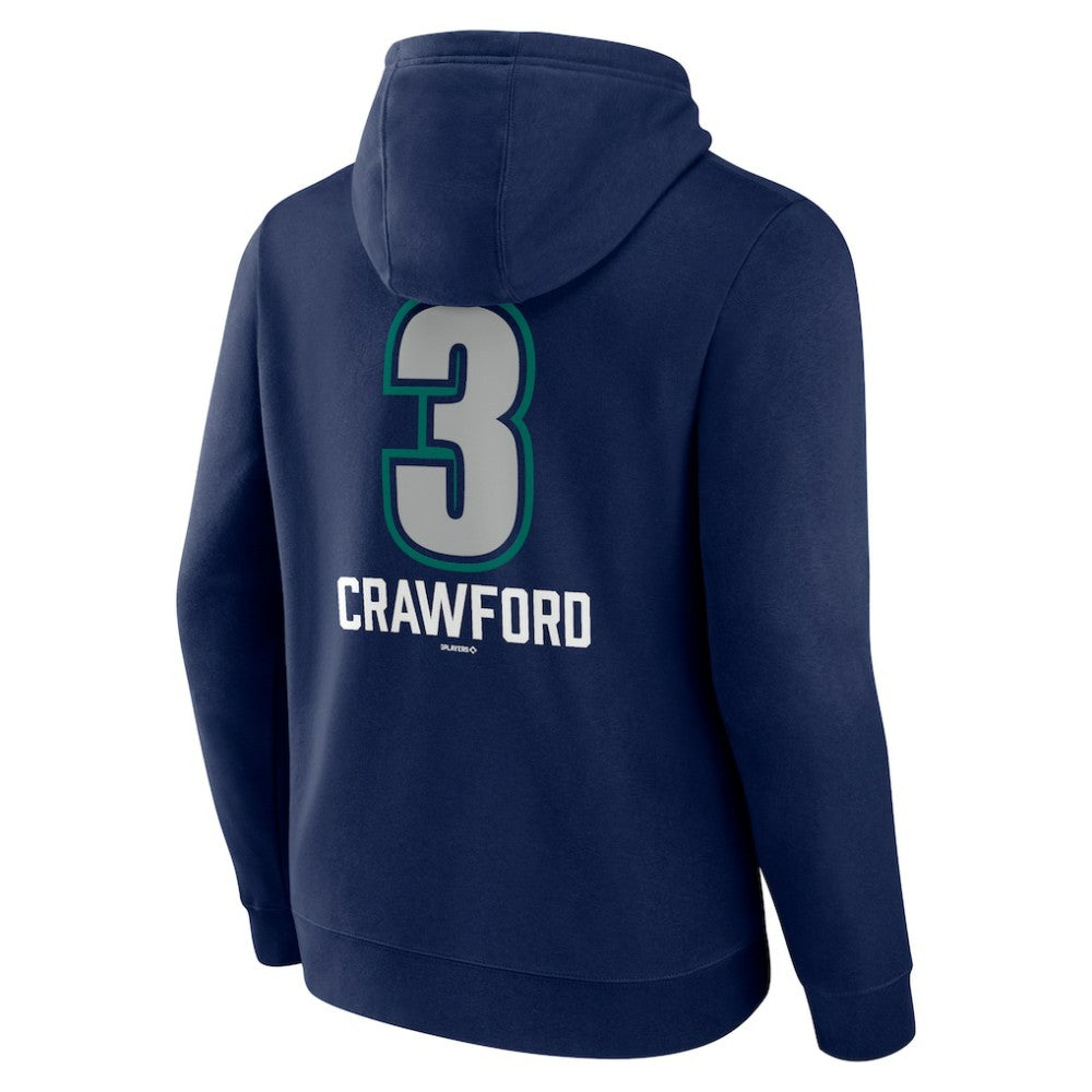 J.P. Crawford Seattle Mariners Name & Number Fastball Pullover Hoodie - Navy - MLB Online