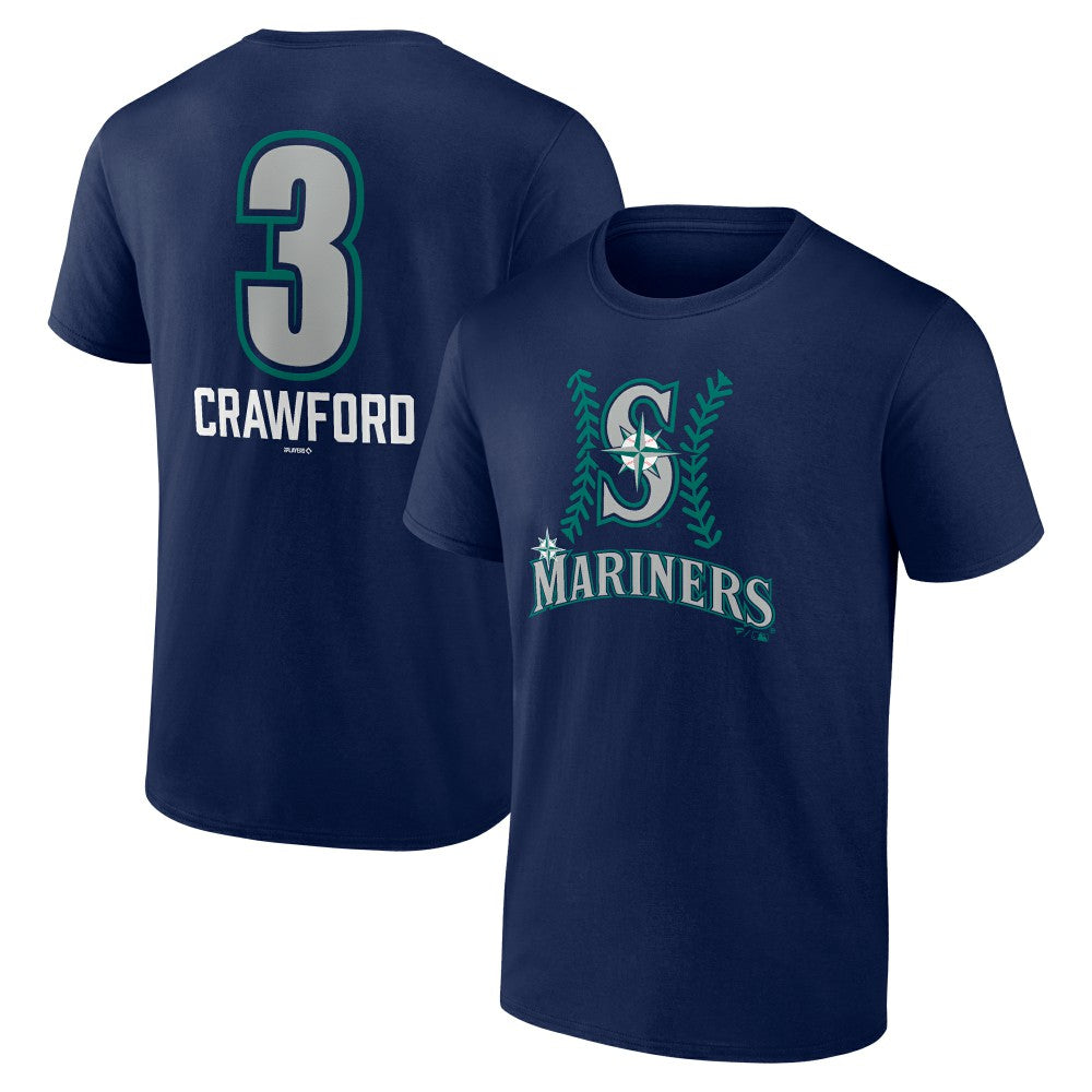 J.P. Crawford Seattle Mariners Name & Number Fastball T-Shirt - Navy - MLB Sale