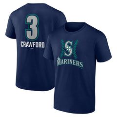 J.P. Crawford Seattle Mariners Name & Number Fastball T-Shirt - Navy - MLB Sale