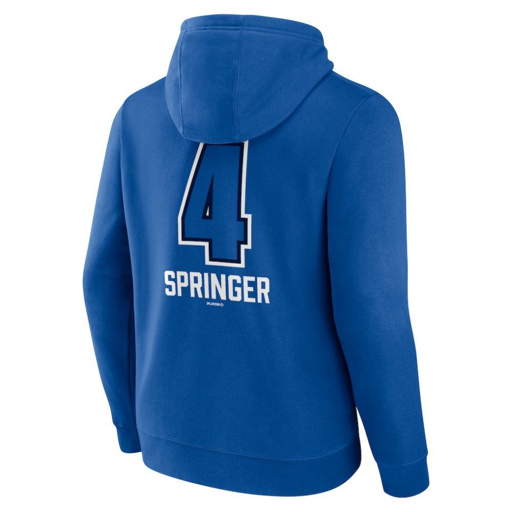 George Springer Toronto Blue Jays Name & Number Fastball Pullover Hoodie - Royal - MLB Discount