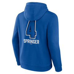 George Springer Toronto Blue Jays Name & Number Fastball Pullover Hoodie - Royal - MLB Discount