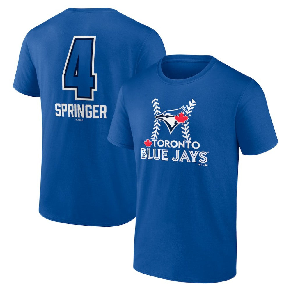 George Springer Toronto Blue Jays Name & Number Fastball T-Shirt - Royal - MLB Discount