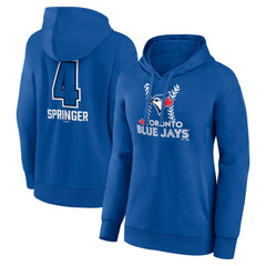 George Springer Toronto Blue Jays Women's Name & Number Fastball Pullover Hoodie - Royal - MLB on Sale
