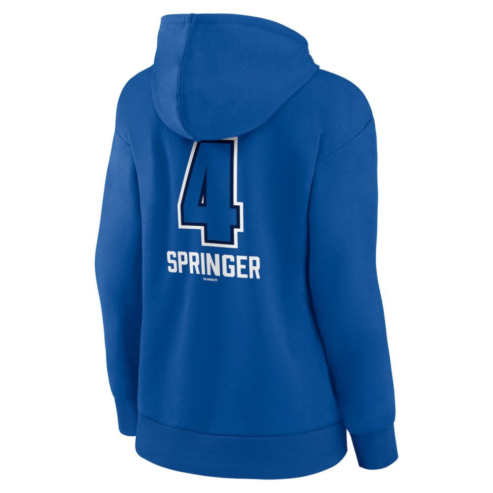George Springer Toronto Blue Jays Women's Name & Number Fastball Pullover Hoodie - Royal - MLB on Sale