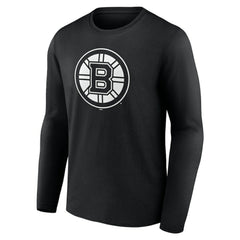 Boston Bruins Personalized Name & Number Monochrome Long Sleeve T-Shirt - Black - NHL 201281428