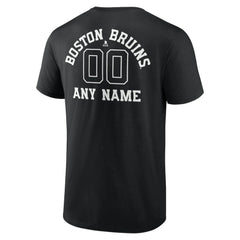 Boston Bruins Personalized Name & Number Monochrome T-Shirt - Black - NHL 201281430